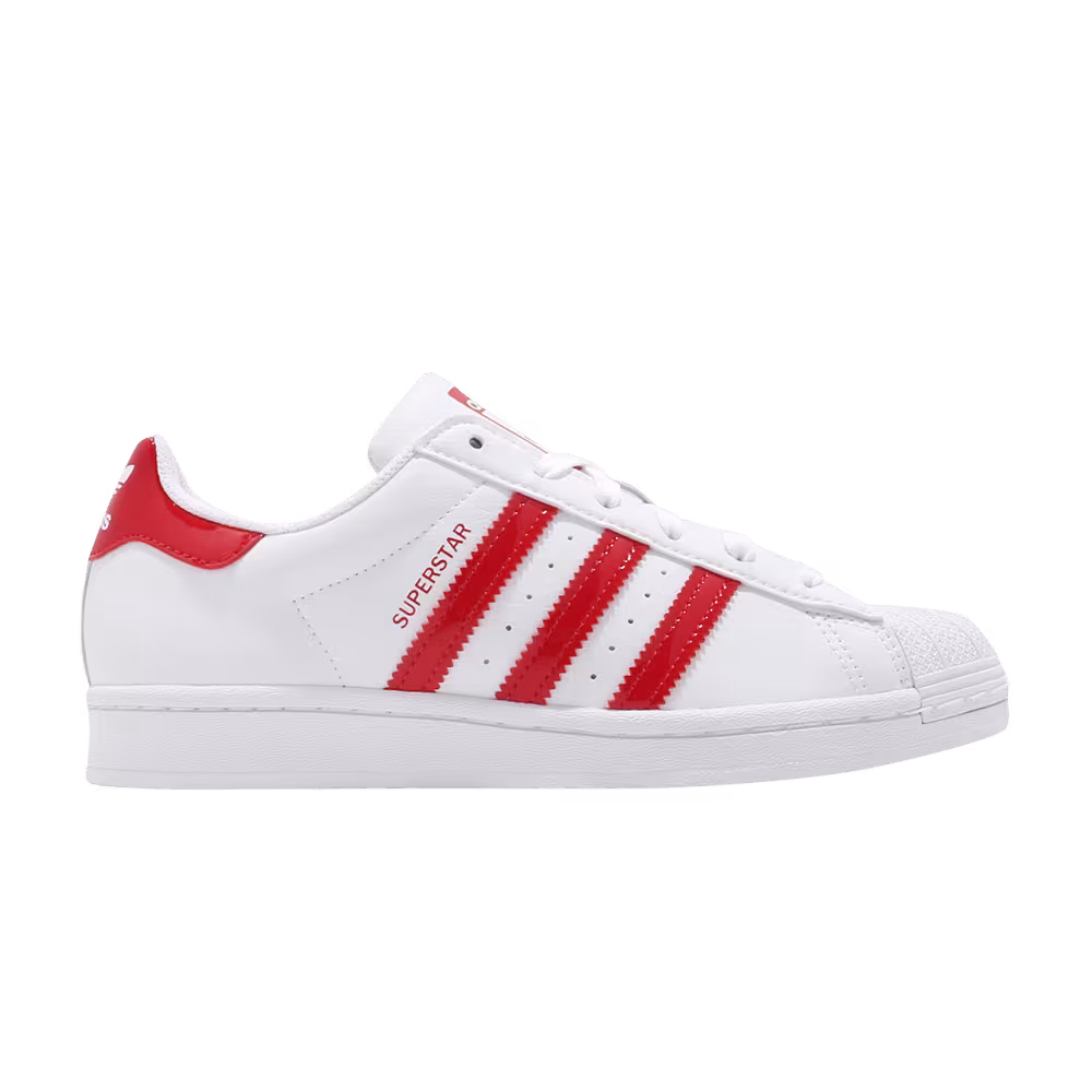 Adidas Women's Superstar White Scarlet