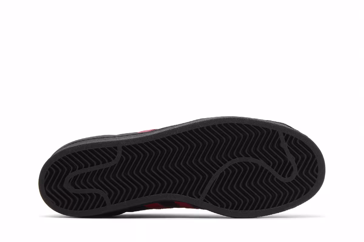 adidas Women's Superstar Black Scarlet Pink, view 5