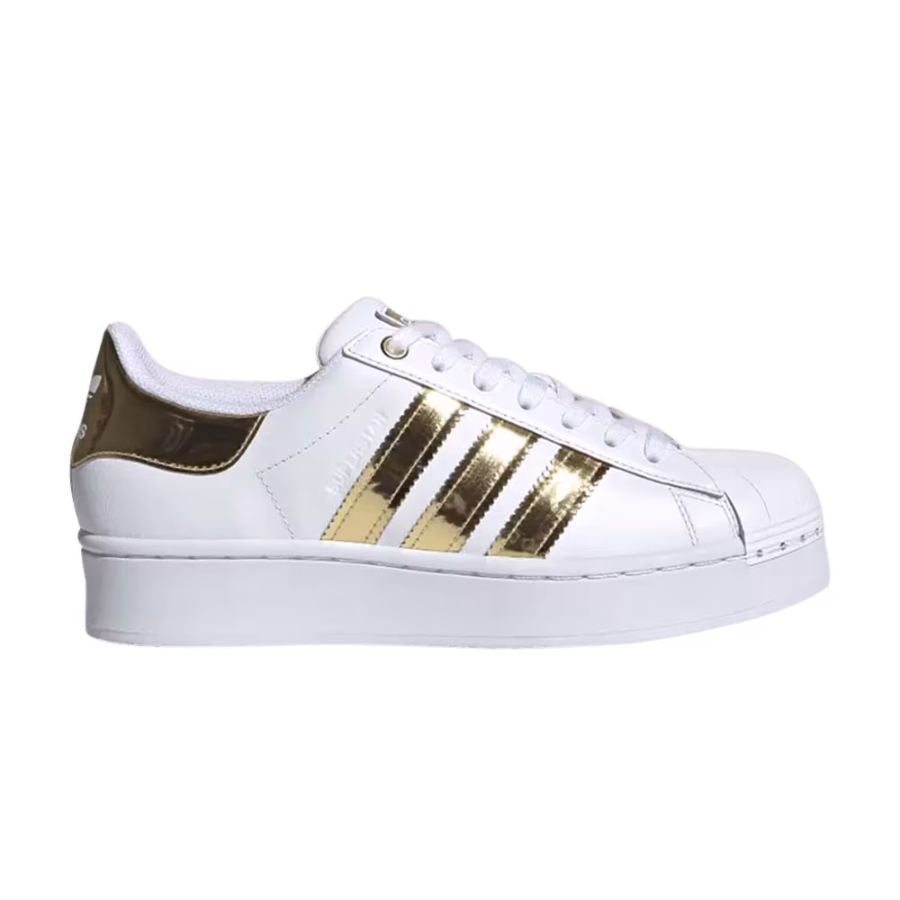 Adidas Women's Superstar Bold White Gold Metallic