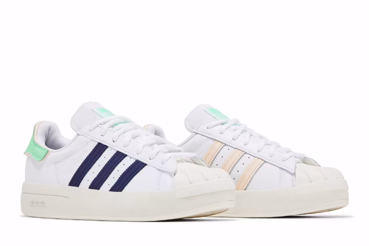 adidas Women's Superstar Ayoon White Green, view 9