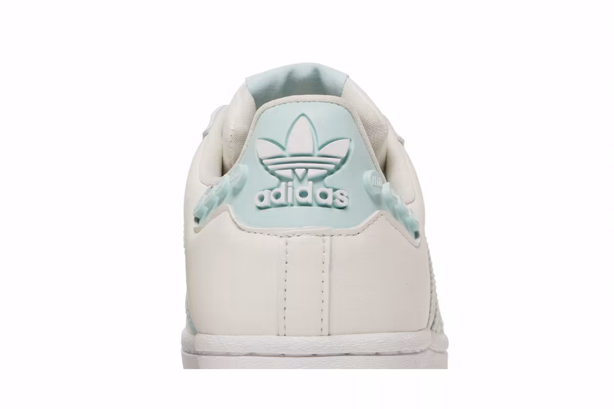 LEGO x adidas Women's Superstar Clear White Ice Mint, view 8