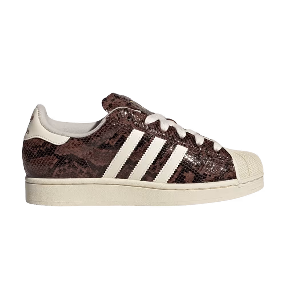 adidas Women's Superstar 2 Snakeskin Brown