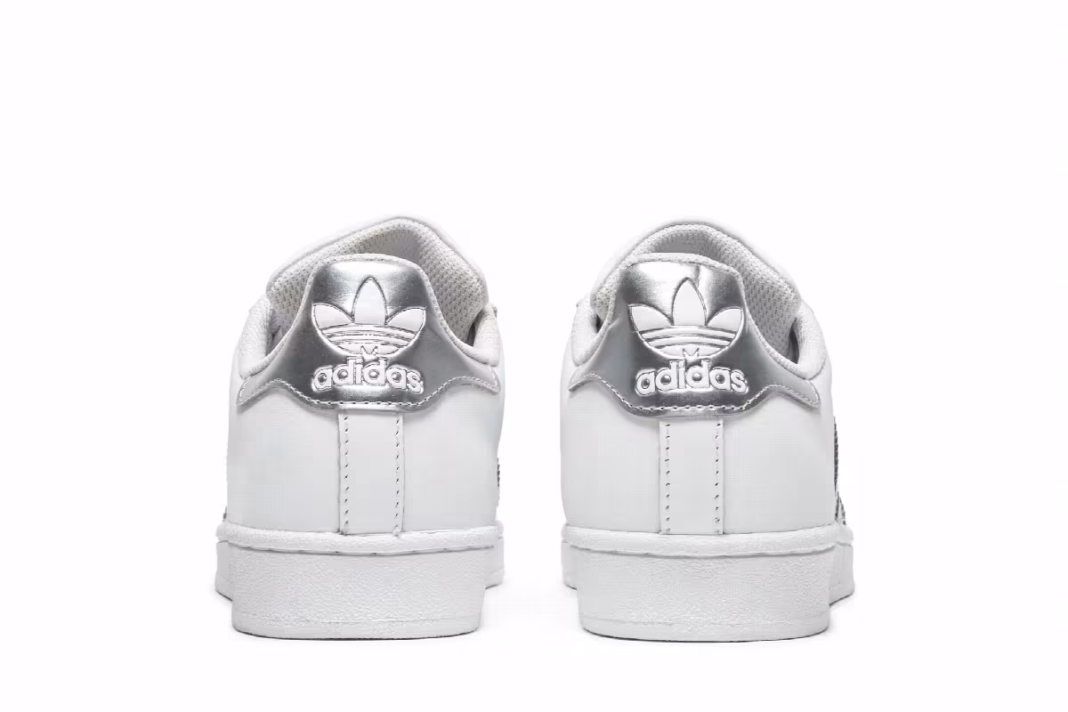 Adidas Women's Superstar White Silver Metallic, view 7