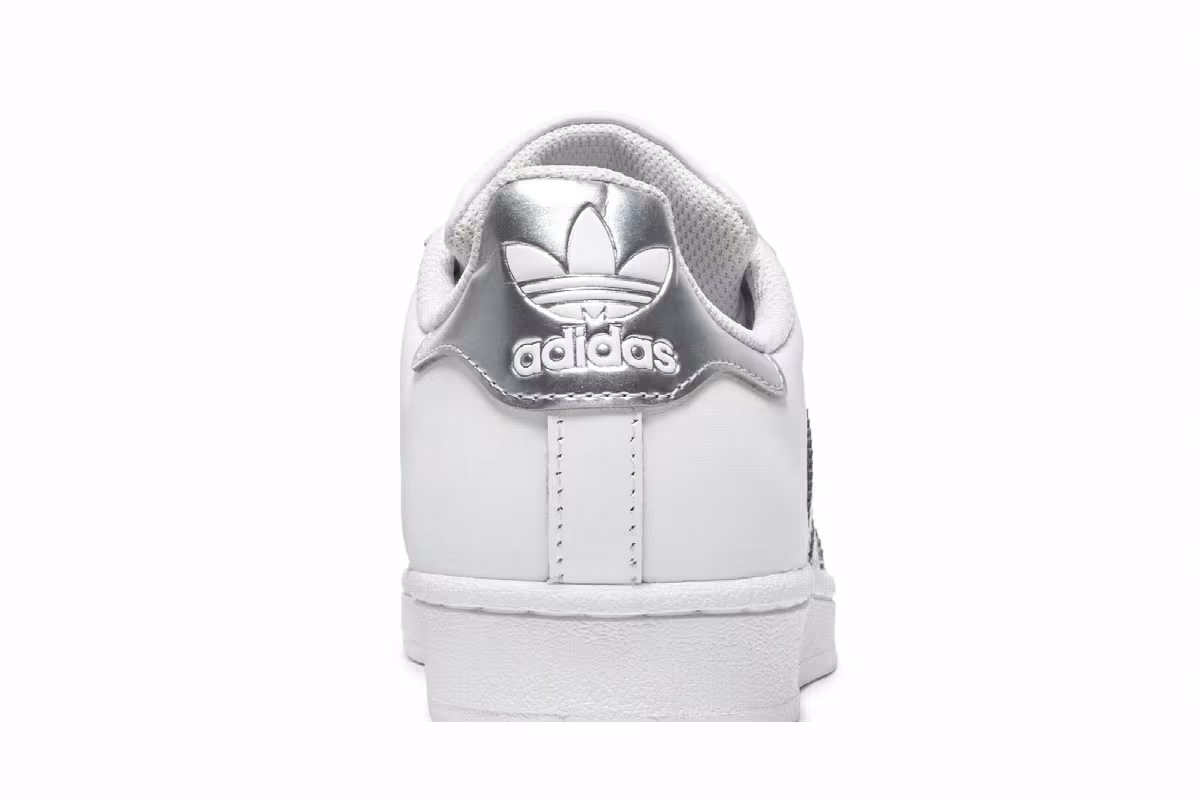 Adidas Women's Superstar White Silver Metallic, view 8