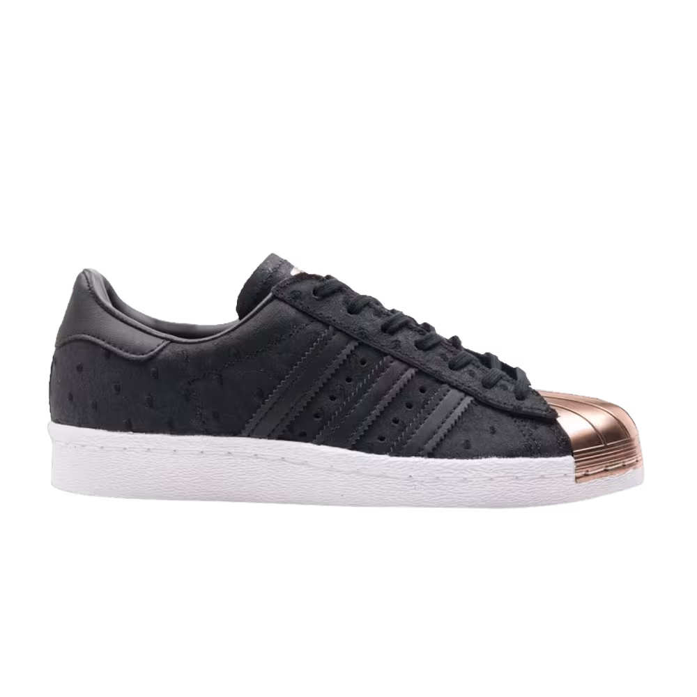 Adidas Women's Superstar 80s Metal Toe - Black Gold Metallic