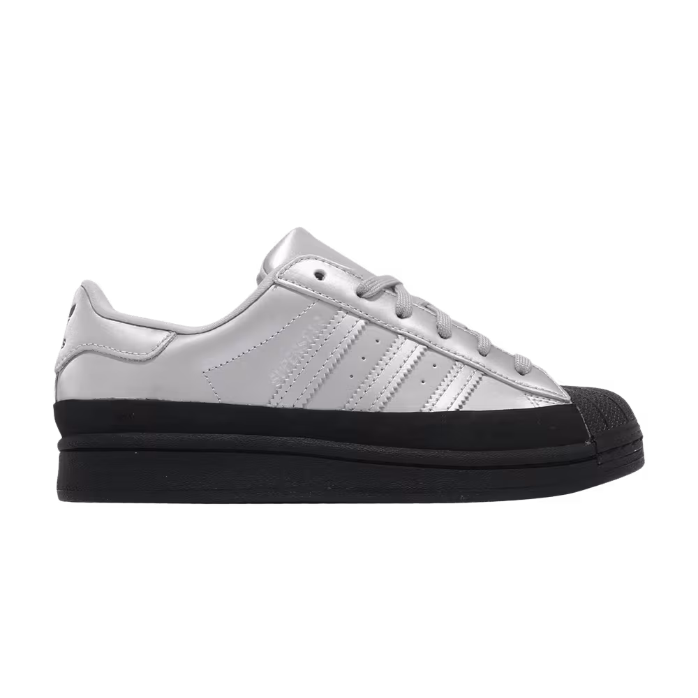 adidas Women's Superstar Silver Metallic Black