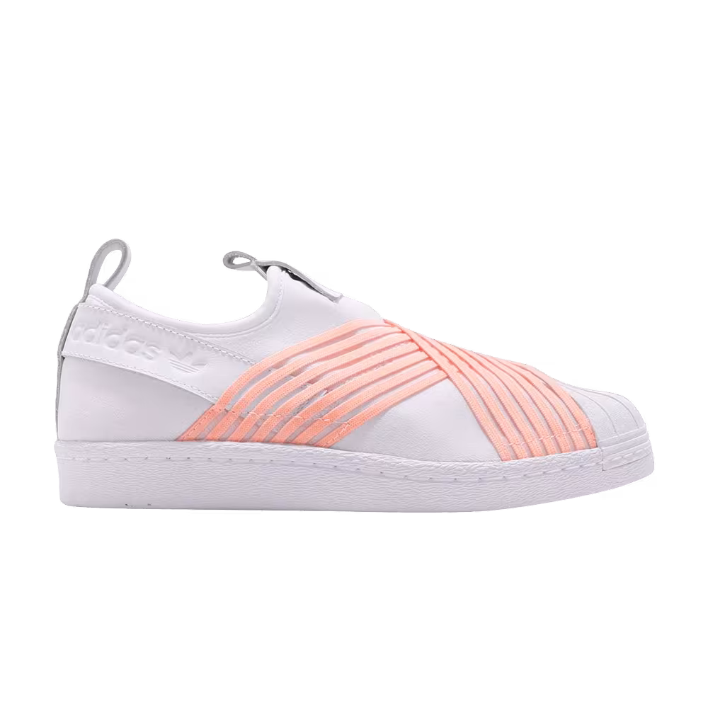 Adidas Women's Superstar Slip On Clear Orange