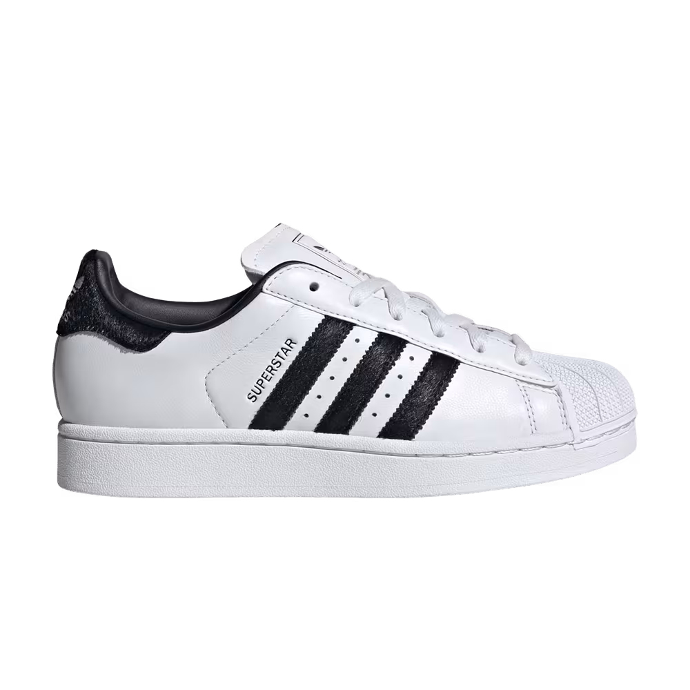 adidas Women's Superstar 2 White Pony Hair