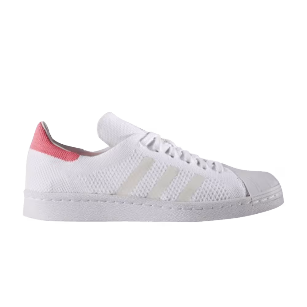 Adidas Women's Superstar 80s Primeknit White Solar Pink
