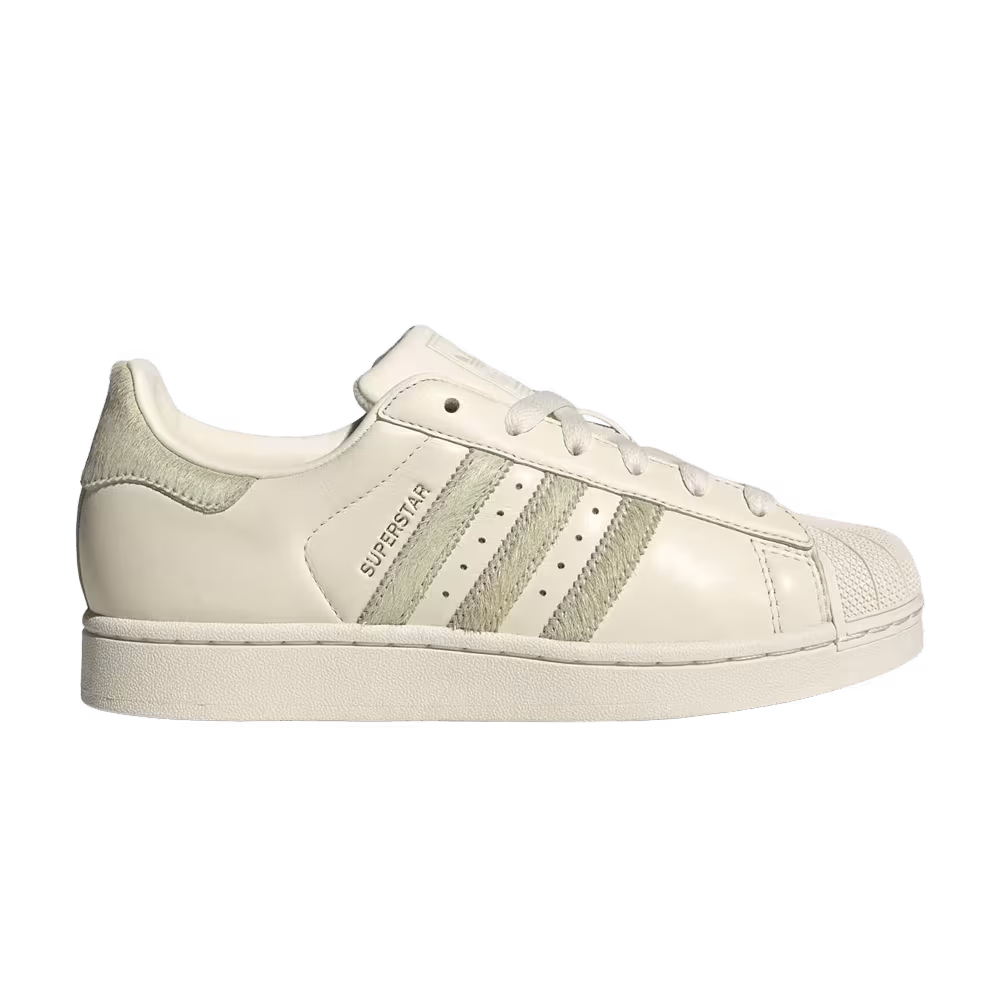 adidas Women's Superstar II Off White Linen Green