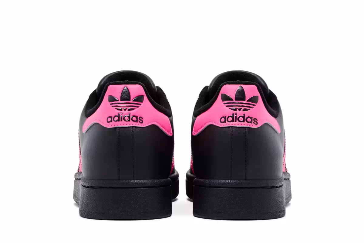 adidas Superstar 2 J Core Black Lucid Pink, view 7