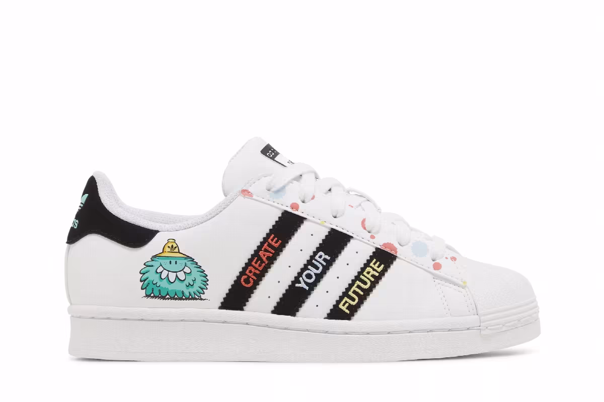 Kevin Lyons x adidas Superstar Big Kids Create Your Future, view 2