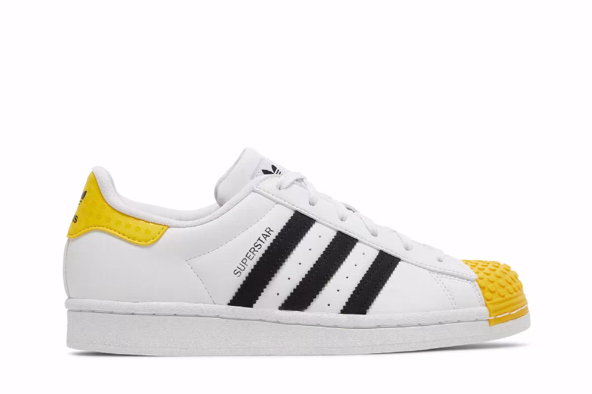 LEGO x adidas Superstar J White Eqt Yellow, view 2