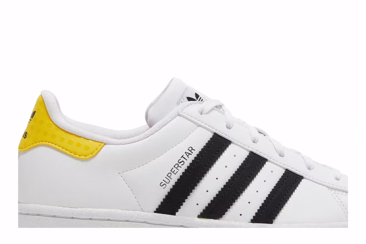 LEGO x adidas Superstar J White Eqt Yellow, view 3