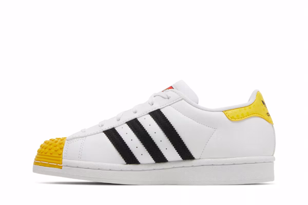 LEGO x adidas Superstar J White Eqt Yellow, view 4