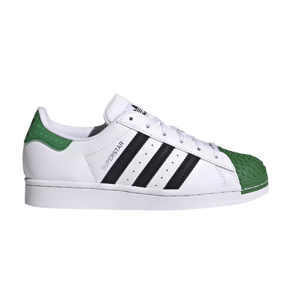 Lego x adidas Superstar J White Green