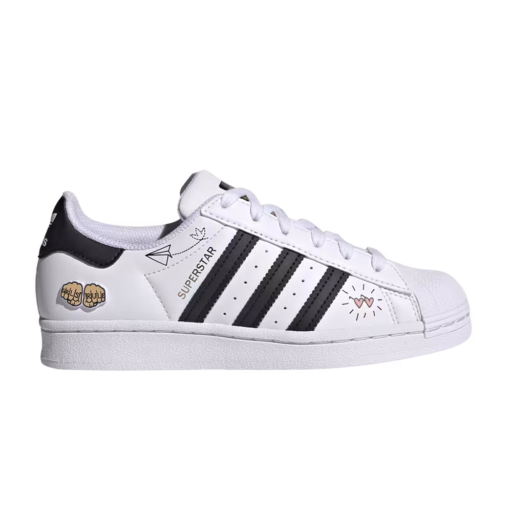 Adidas Superstar J Girls Rule - White