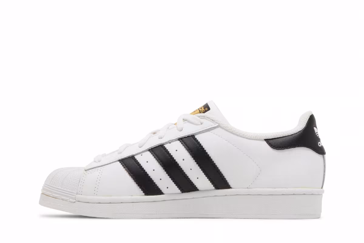 adidas Superstar J White Core Black, view 4