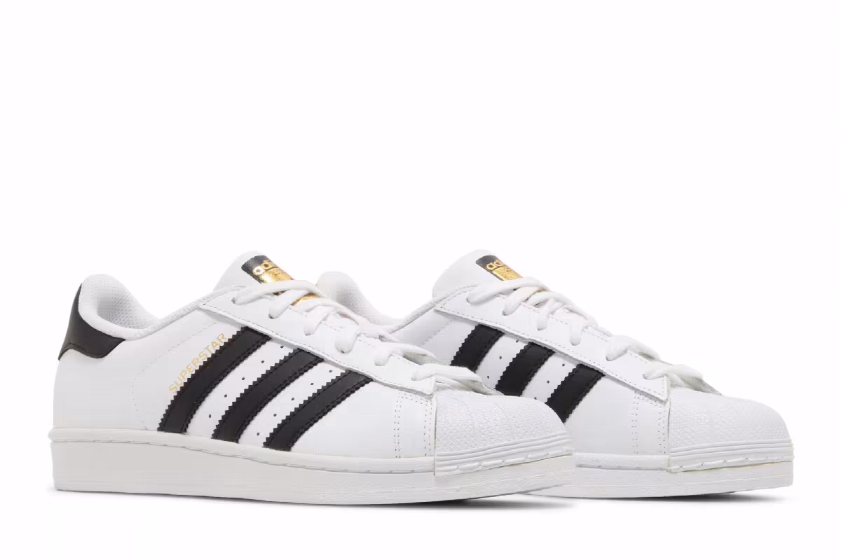 adidas Superstar J White Core Black, view 9