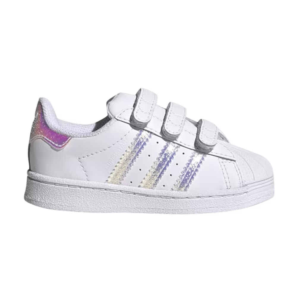 Adidas Superstar J White Iridescent
