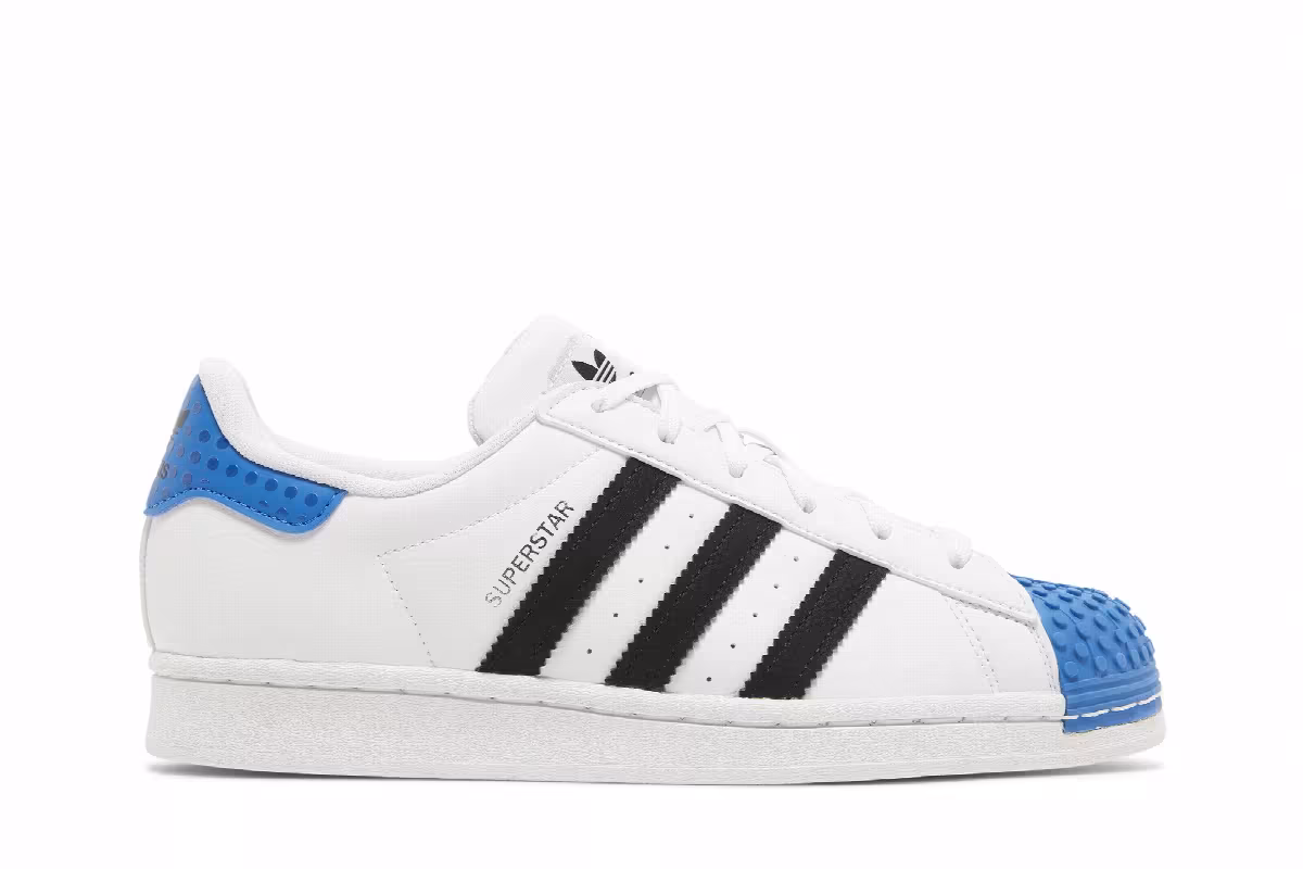 LEGO x adidas Superstar J White Shock Blue, view 2