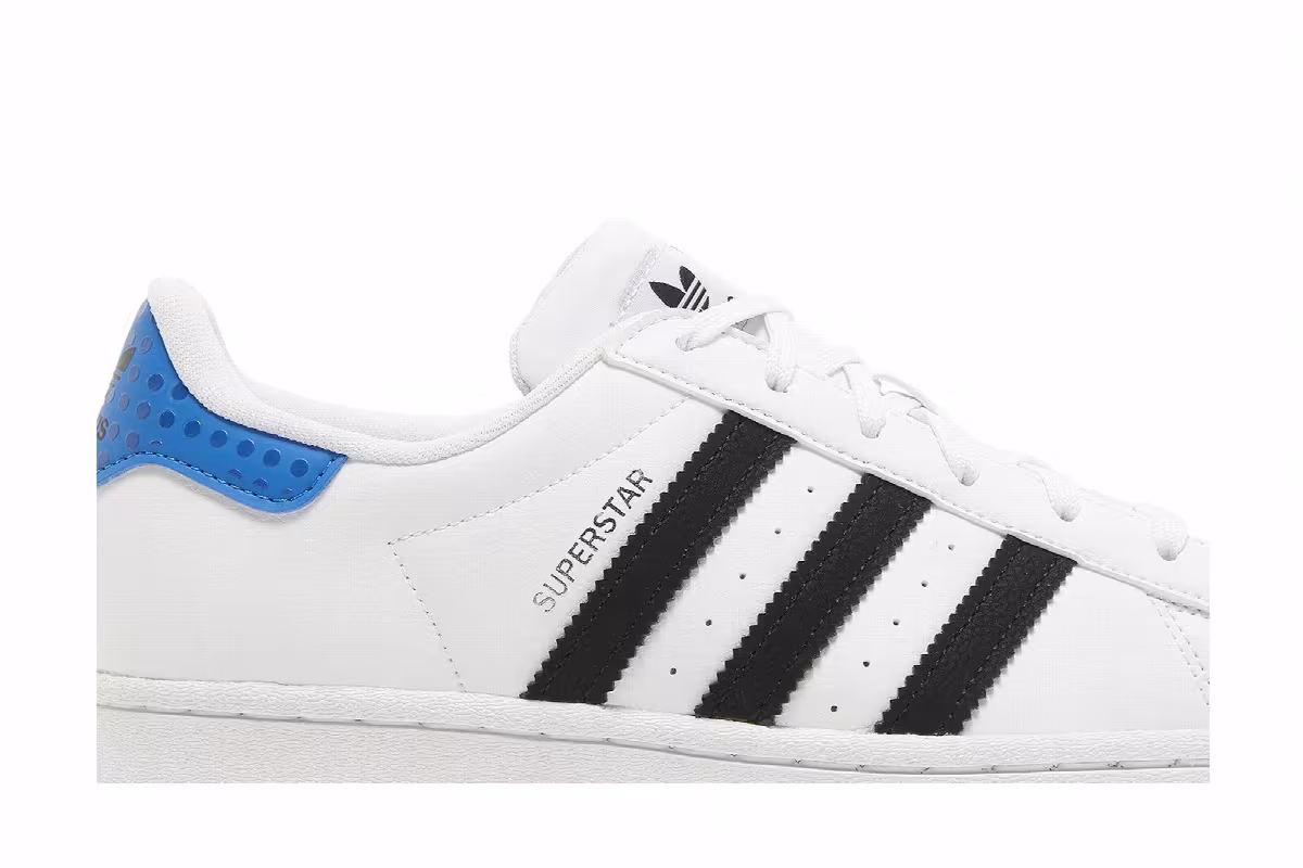 LEGO x adidas Superstar J White Shock Blue, view 3
