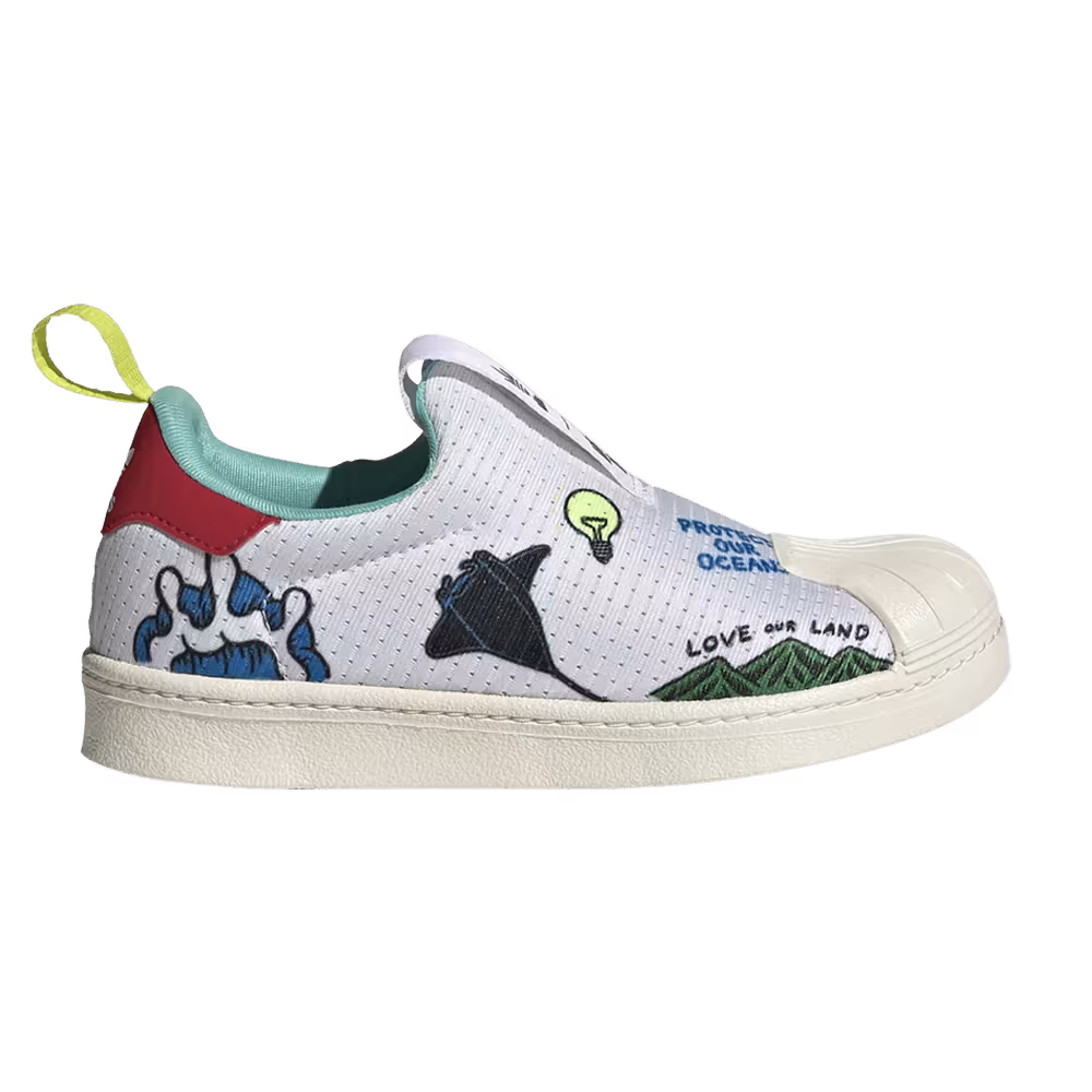 Aaron Kai x adidas Superstar 360 Primeblue J Pop Art Style Waves