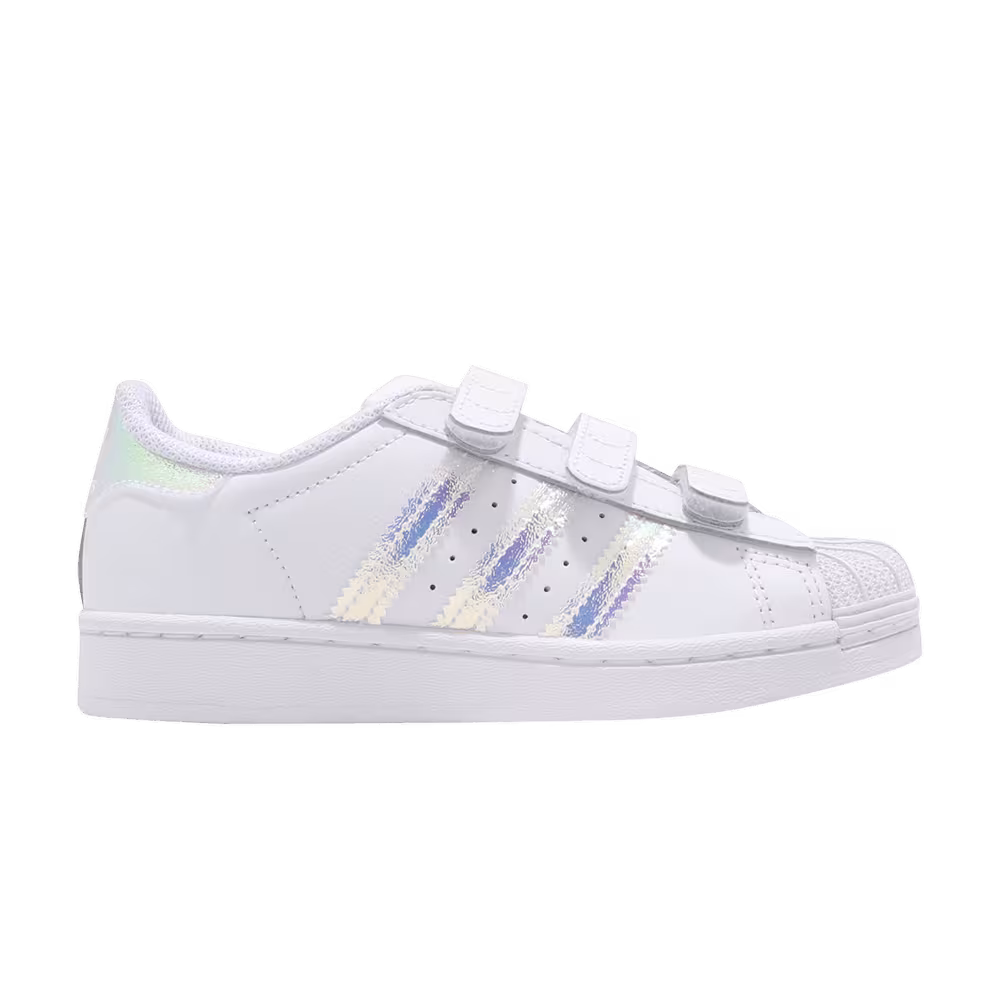 Adidas Superstar J White Iridescent
