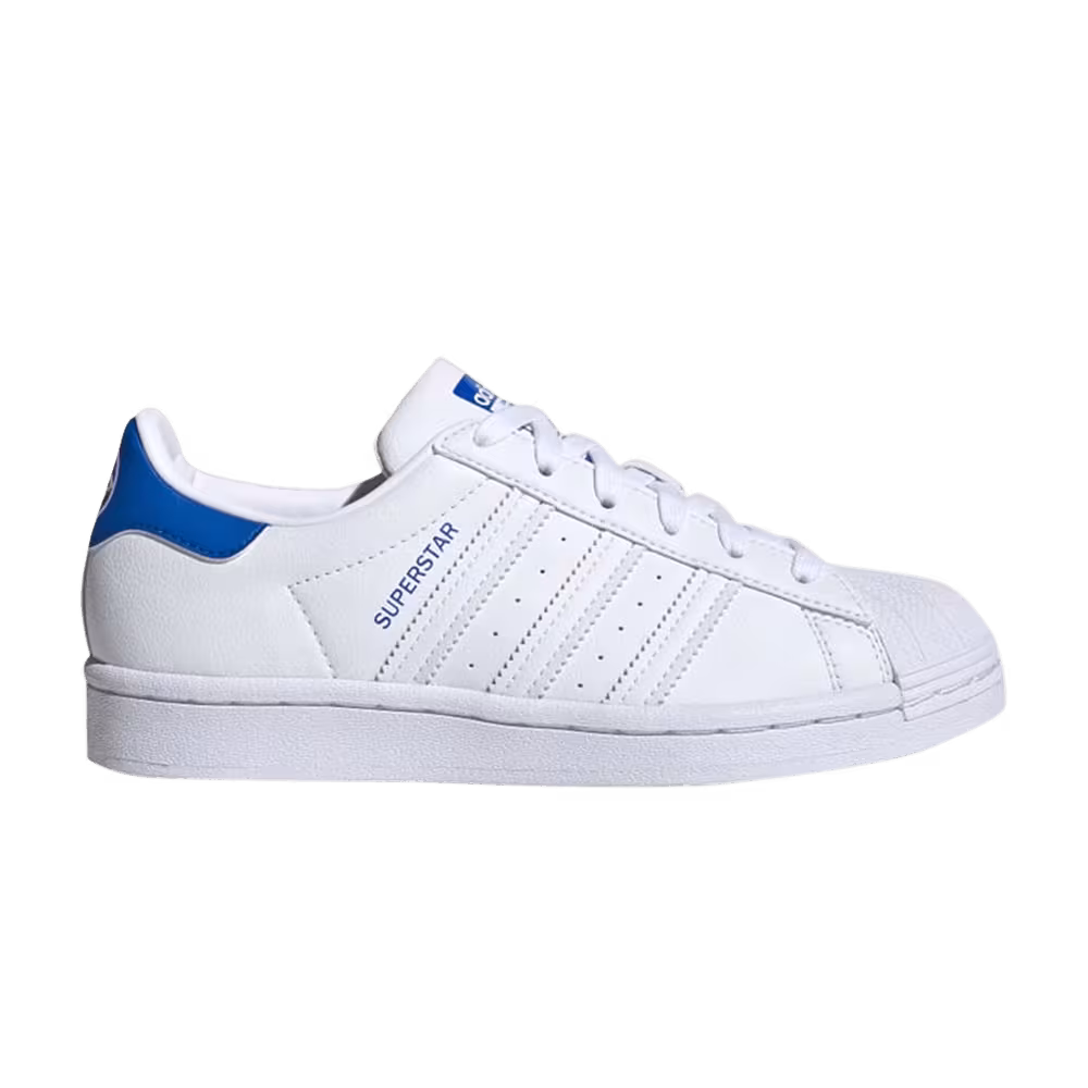 Adidas Superstar J White Blue