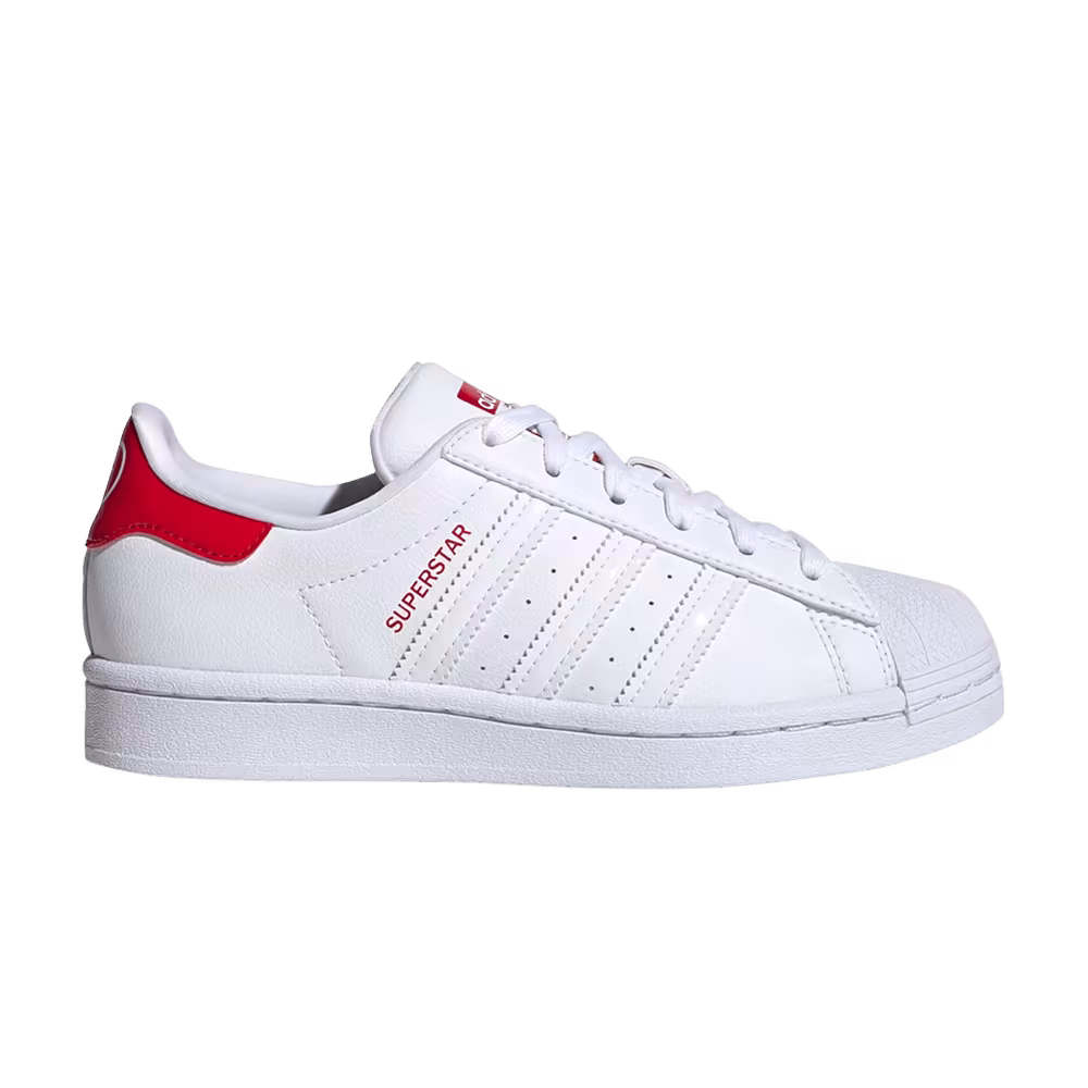 Adidas Superstar J White Scarlet