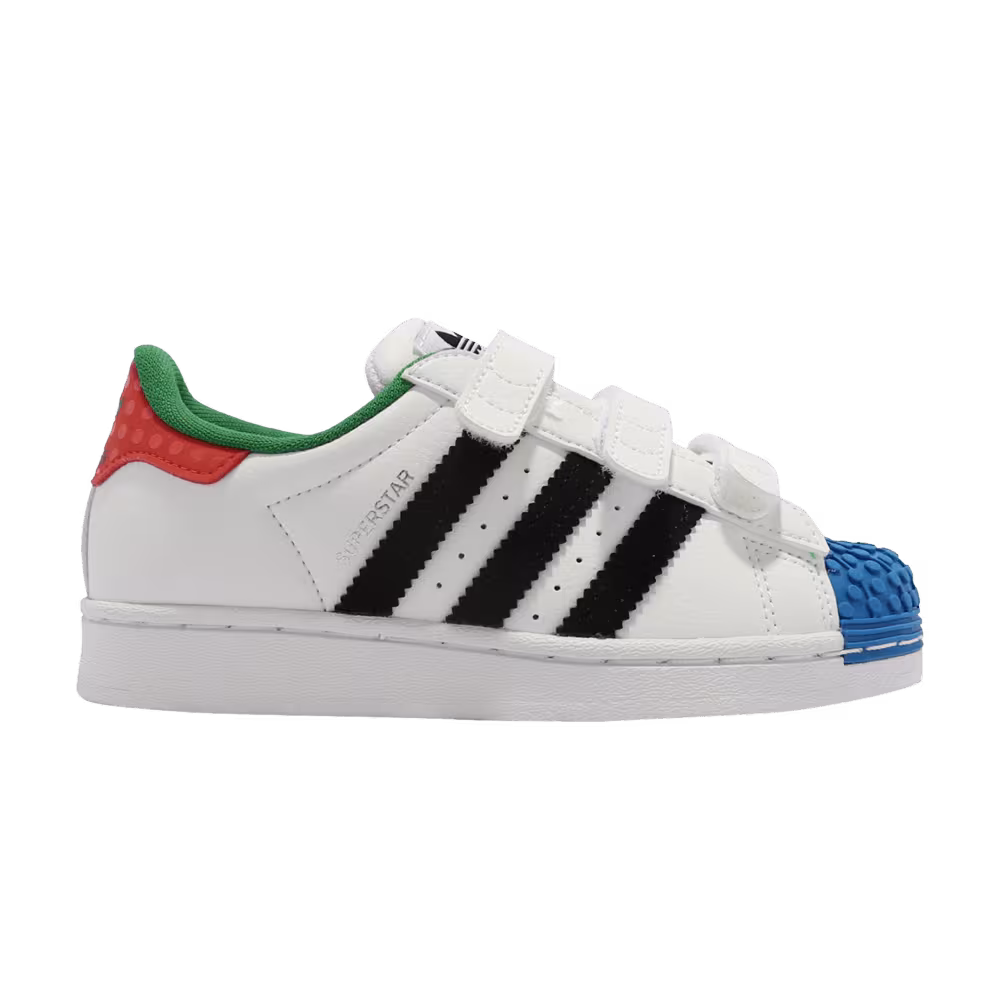 LEGO x adidas Superstar CF J White Red Blue