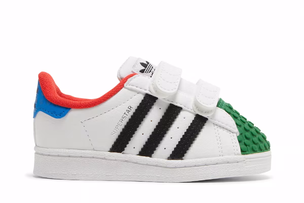 LEGO x adidas Superstar CF I White Yellow Green, view 2