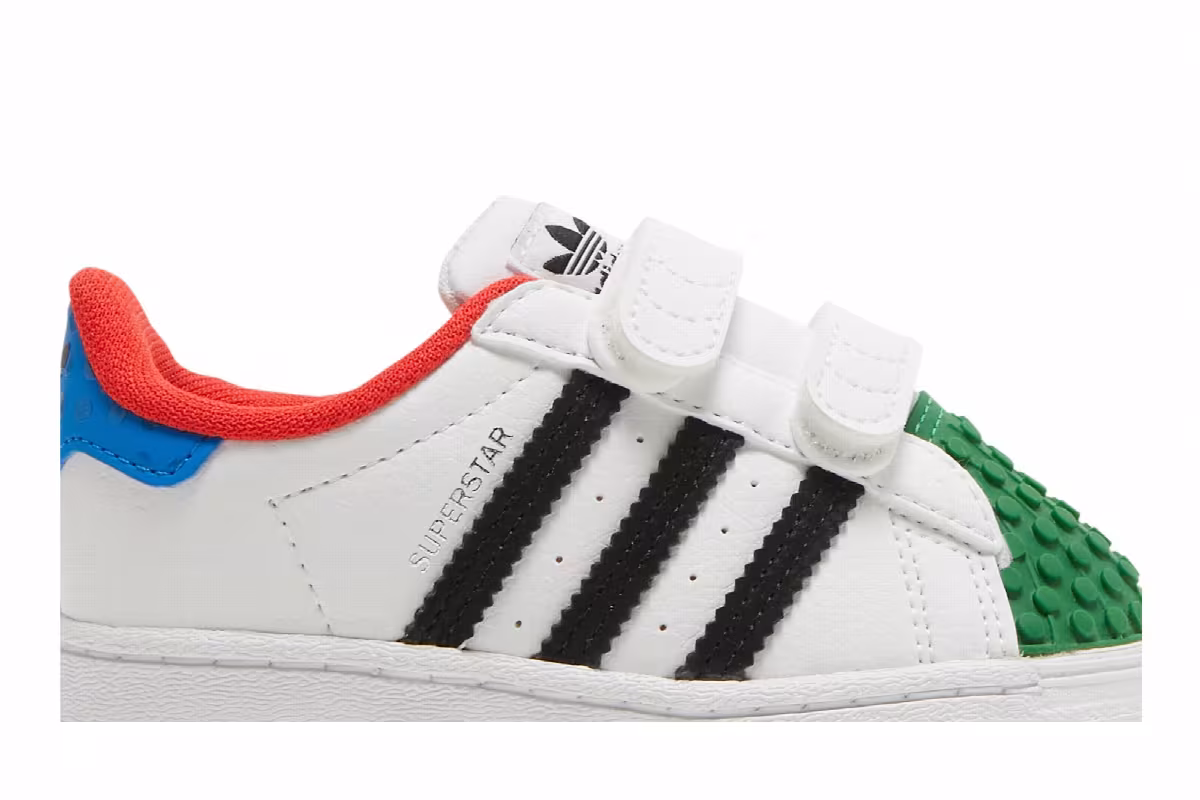 LEGO x adidas Superstar CF I White Yellow Green, view 3
