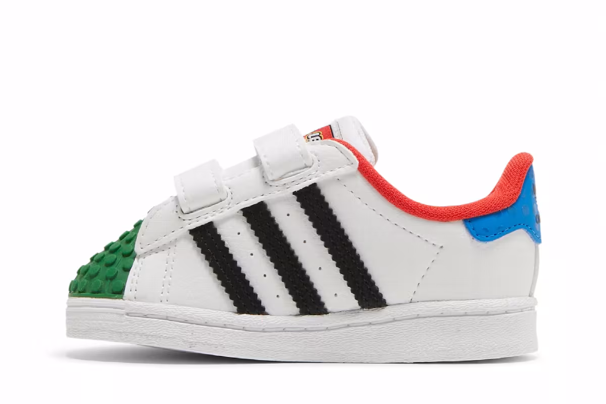 LEGO x adidas Superstar CF I White Yellow Green, view 4