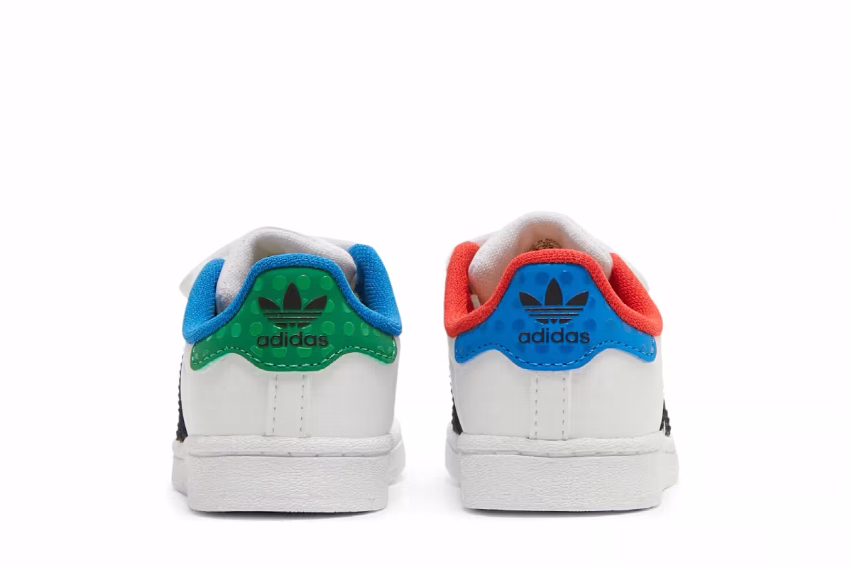 LEGO x adidas Superstar CF I White Yellow Green, view 7