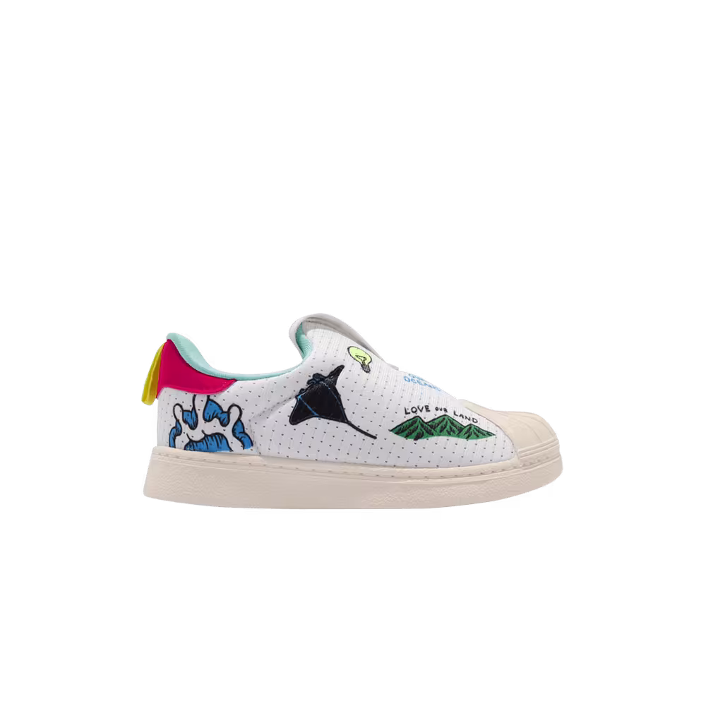 Aaron Kai x adidas Superstar 360 Primeblue Infant Pop Art Style Waves