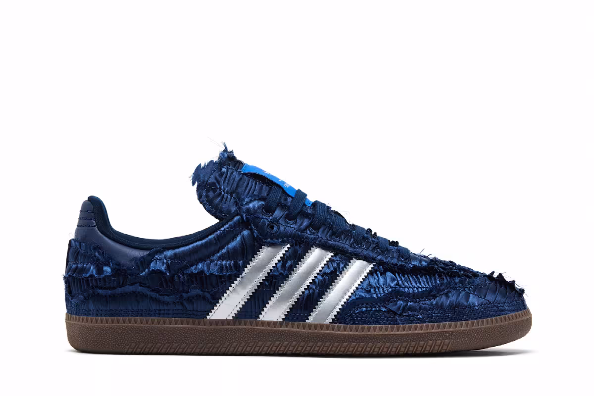 Caroline Hu x adidas Samba OG Satin Pack - Dark Blue, view 2