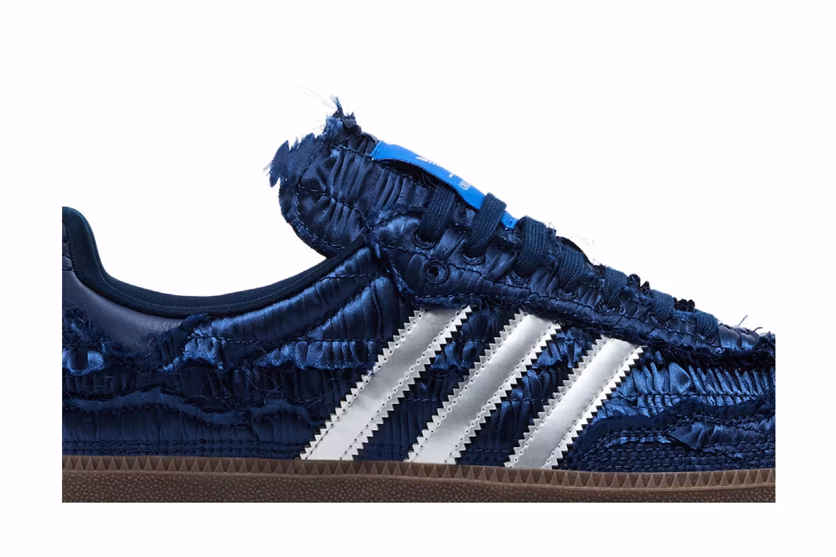 Caroline Hu x adidas Samba OG Satin Pack - Dark Blue, view 3