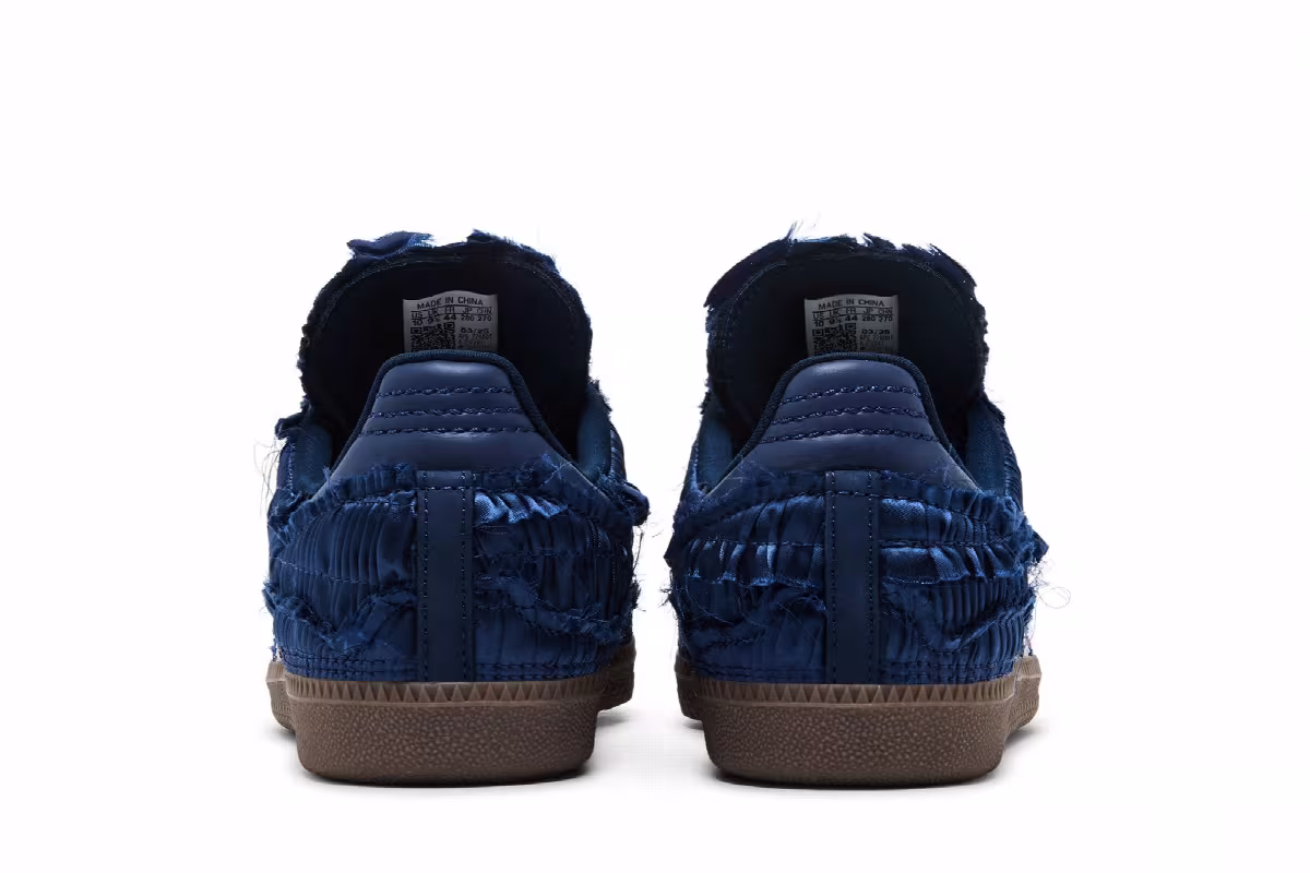 Caroline Hu x adidas Samba OG Satin Pack - Dark Blue, view 7