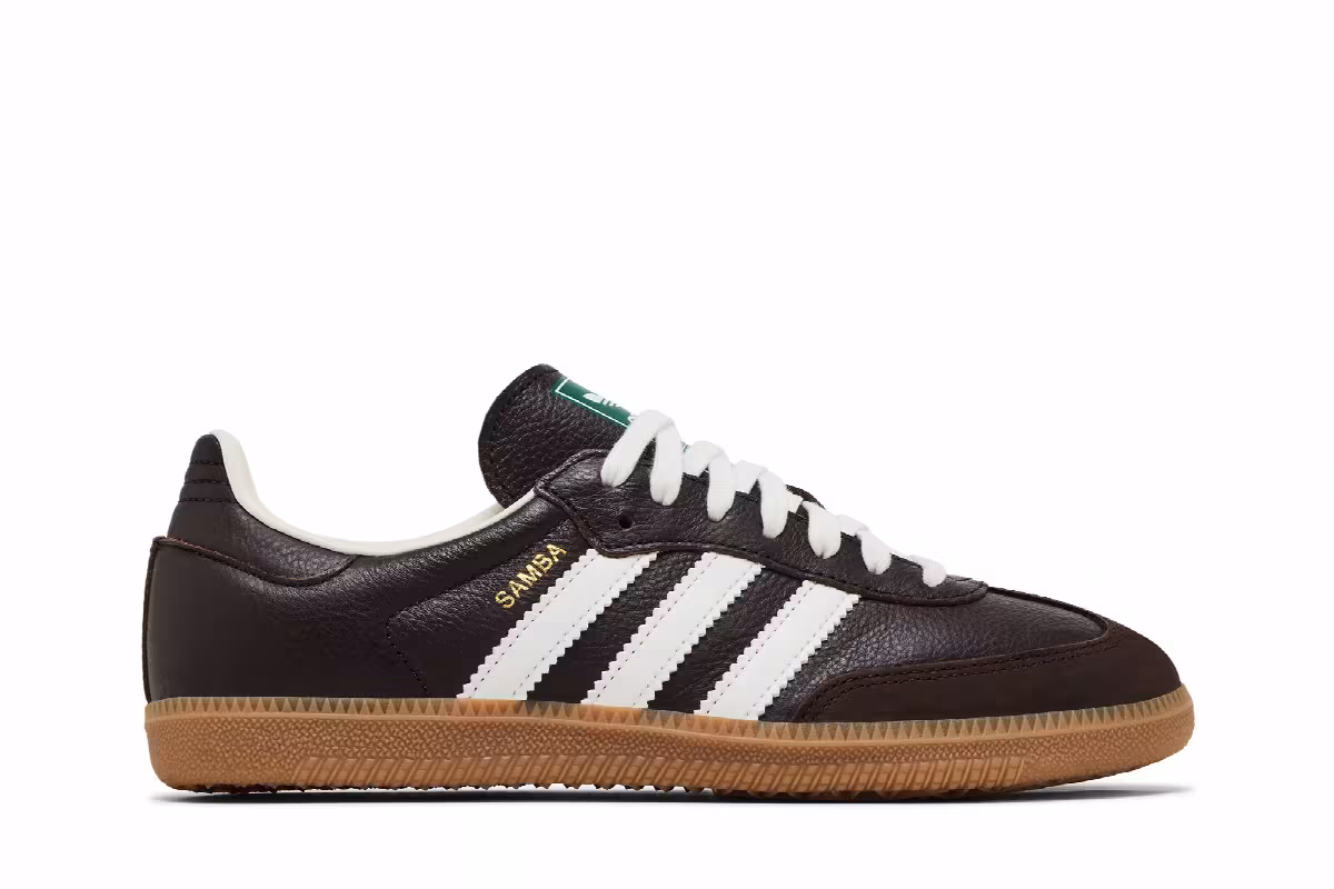 adidas Samba OG Dark Brown Off White Gum, view 2