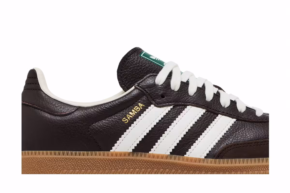adidas Samba OG Dark Brown Off White Gum, view 3