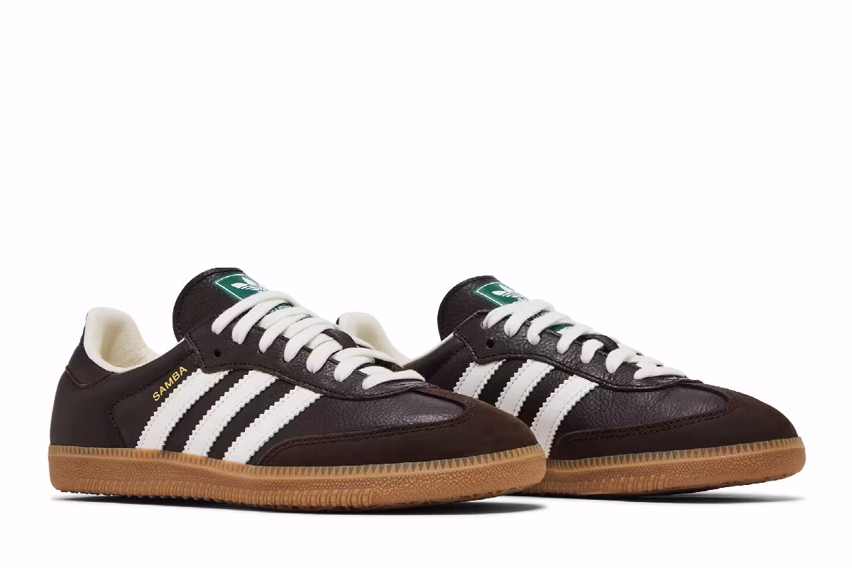 adidas Samba OG Dark Brown Off White Gum, view 9