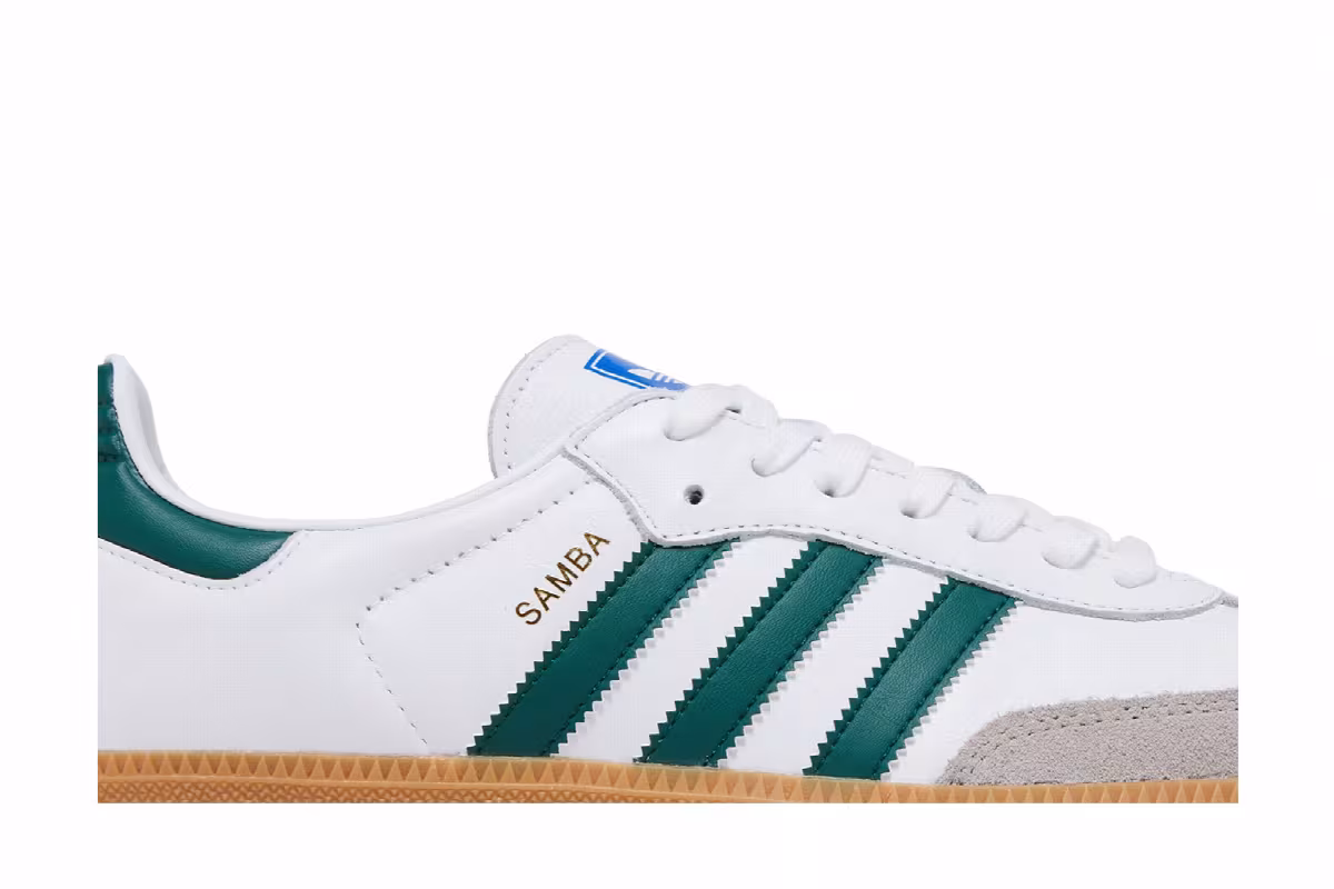 adidas Samba OG White Collegiate Green Gum, view 3