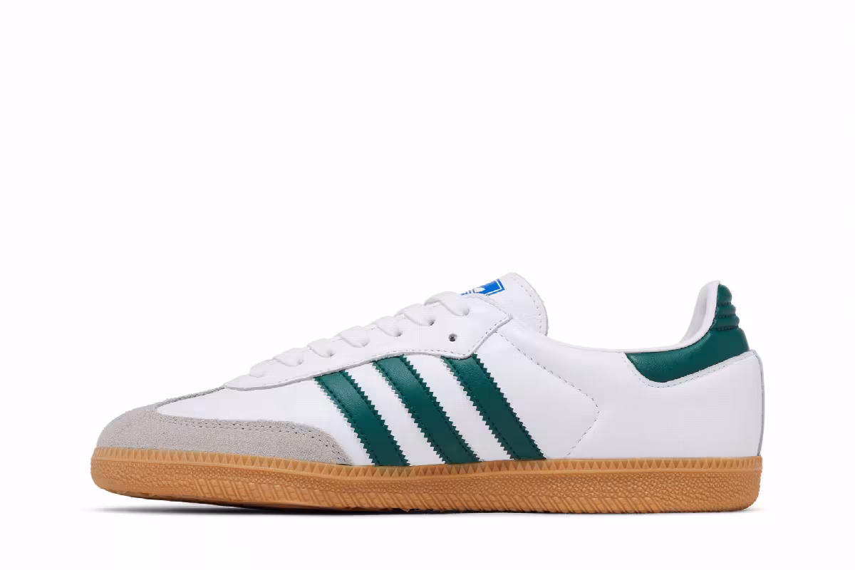 adidas Samba OG White Collegiate Green Gum, view 4