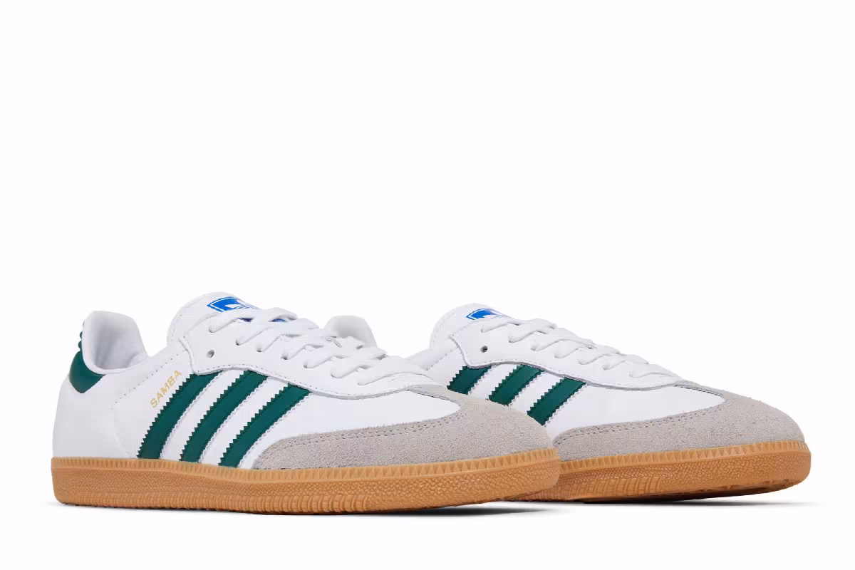 adidas Samba OG White Collegiate Green Gum, view 9