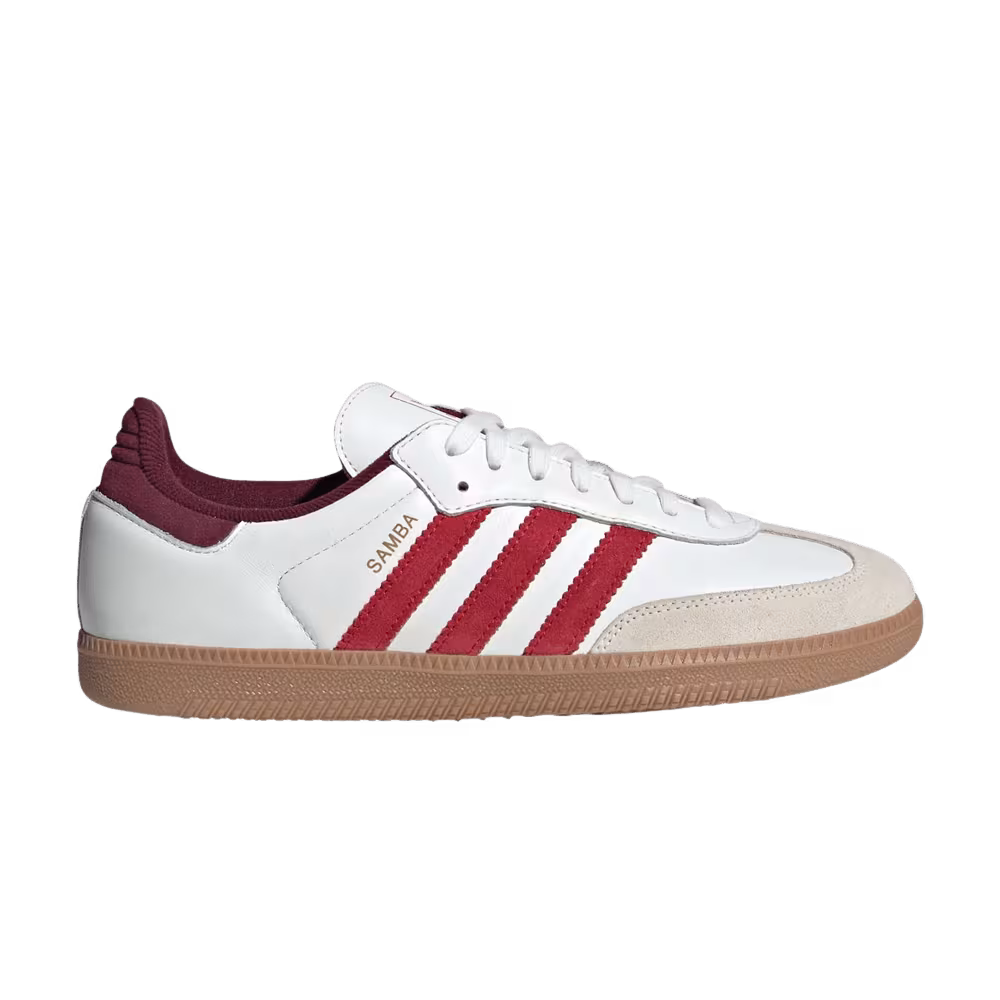 adidas Samba OG White Scarlet Shadow Red