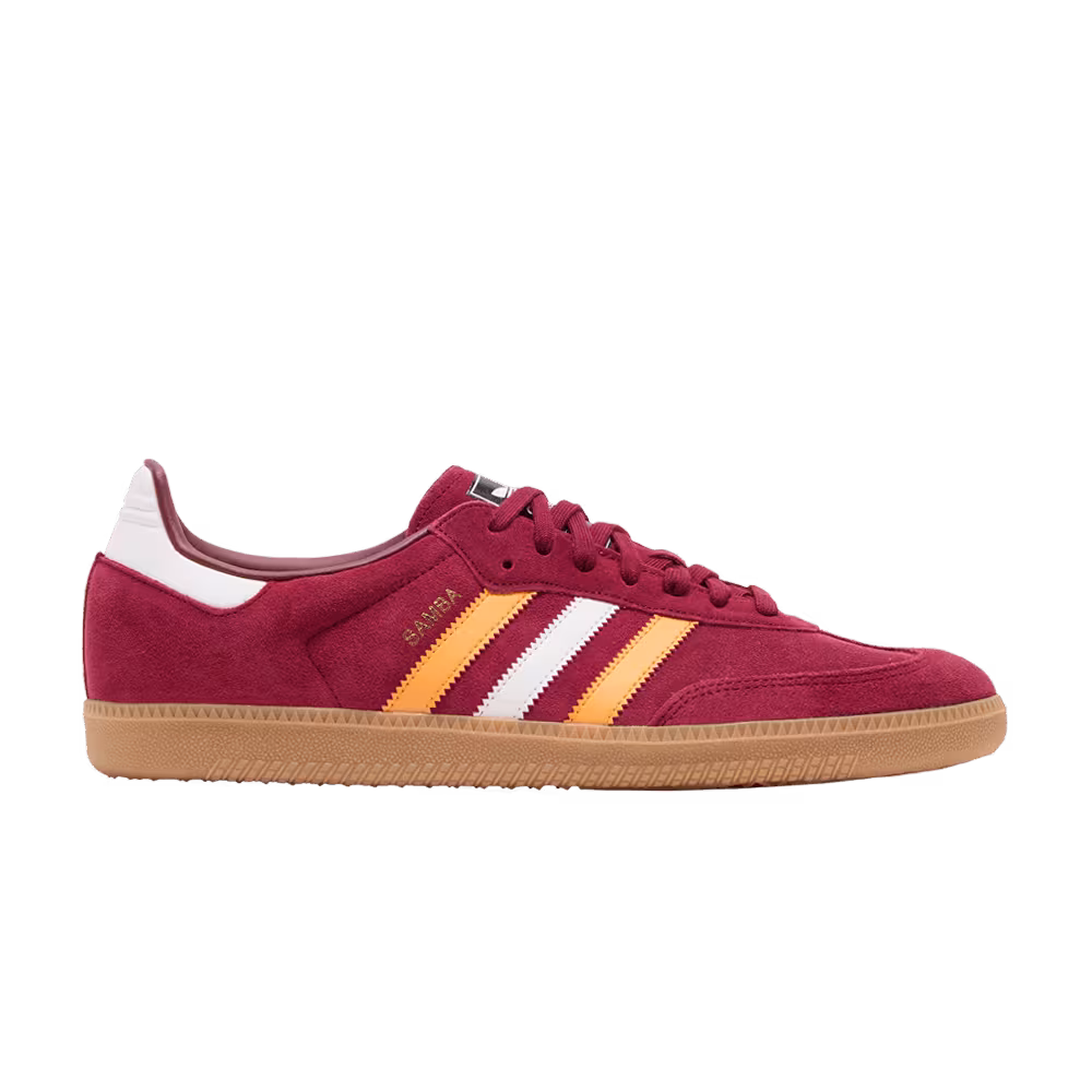 adidas Samba OG Collegiate Burgundy Yellow