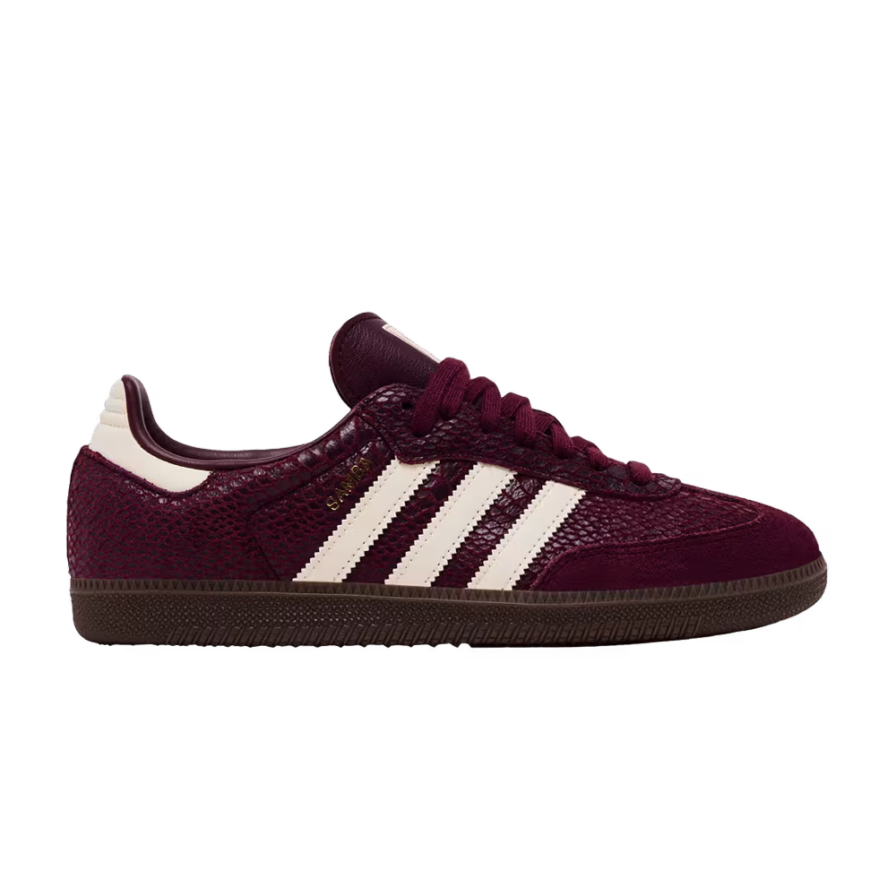 adidas Women's Samba OG Maroon Cream White Gold