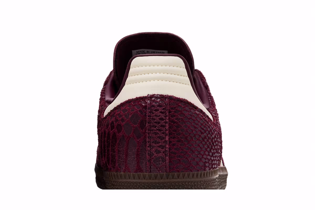 adidas Women's Samba OG Maroon Cream White Gold, view 8