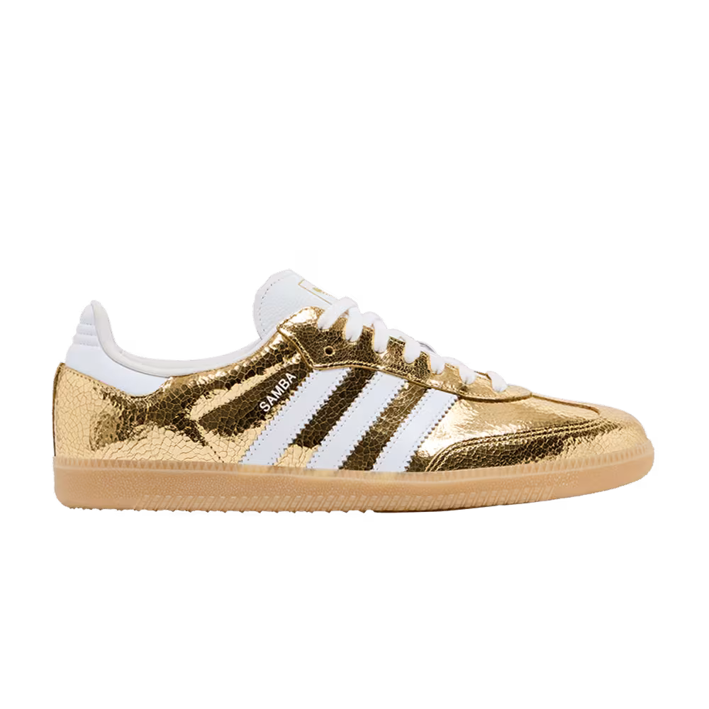adidas Women's Samba OG Cracked Metallic Pack - Gold
